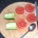 Seeded cucumber and tomatoes