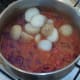 Potatoes added to curry