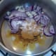 Onion, garlic and spices ready for sauteing