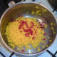 Chilli is added to drained rice