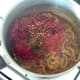 Tomatoes, mint and chillies are added to spiced onion