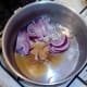 Onion, garlic and spices are sauteed in oil