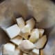 Step 1b: Peel and cut taro root into quarters.