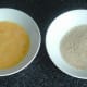 Egg and breadcrumbs for coating potato cakes