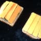 Cheese slices are laid on sandwich filling
