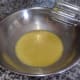 Beat the eggs and sugar at medium speed until fluffy. Add the vanilla last.