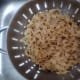 Drain the egg noodles and set them aside.