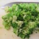 Chopped cooked broccoli