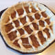 Horizontal and vertical twisted filo pastry on top