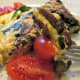The result: a yummy bite of a tomato and the frittata