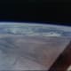 Photo of earth taken by John Glenn from orbit. Photo courtesy of NASA.