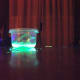 The Bubbles will glow with lights dimmed so you don't have to be in total darkness.