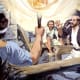 Paul and Silas save the prison guard from killing himself after the earthquake. The man invites Paul and Silas to his home where he and his family were converted and baptized (Acts 16: 25–34).