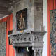 The 13th century 'Henry VIII Banqueting Hall'. The castle's largest room features this Tudor fireplace and a painting of the 'Field of the Cloth of Gold'