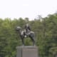 A monument to General "Stonewall" Jackson on the spot where he got his name.