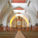 Kensington Priory, London. This chapel replaces the one destroyed by German bombs in 1944.