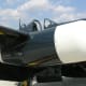 Close up view of Corsair, Bu. Number 124692's radar pod.