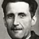 A press photo of Orwell in 1941.