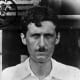 A passport picture of Eric Blair (George Orwell) during a trip to Burma in 1933.