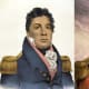 On the left Pushmataha the "Indian General" of the Choctaw nation rejected Tecumseh's alliance and fought on the American side during the War of 1812. On the right Tecumseh the leader of the Shawnee.