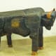 Carved buffalo sculpture