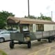 Wagon in parking lot at the Buffalo Soldiers National Museum