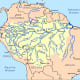 A map of the Amazon River, including its various tributaries.