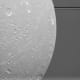 Dione at 48,000 miles away, taken on Aug. 17, 2015.