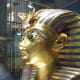 Mask of Tutankhamun's mummy featuring a uraeus, from the eighteenth dynasty. The cobra image of Wadjet with the vulture image of Nekhbet representing of the unification of Lower and Upper Egypt