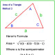 Calculation of area using Heron's formula