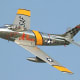 F-86 Sabre. The Sabre, introduced in 1947, was the American counterpart to the Russian Mig 15 - the two iconic fighters of the Korean War. Both have been flown by Eric Brown, and the F-86 was one of his favourite jets to fly for its ease of handling.