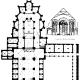 Plan of the Lübeck Cathedral before 1878, before exposure of the Nordervorhalle. In the south still in 1890 broken off in favor of the museum's new monastery