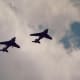Two U.S. Navy A-6Bs equipped with refueling probes. Over Washington, DC June 1991.