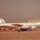 A presidential C-135B, tail number 24126, at Andrews AFB. It is a military version of the Boeing 707, circa 1983.