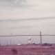 Marine One flying over Kelly AFB, Texas, November 1981.