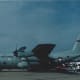 A Hurricane Hunter C-130, tail number 50966, on display at Andrews AFB, TX.