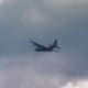 A C-130 in flight.