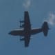 A C-130 over Andrews AFB.