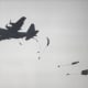 Paratroopers of the 82nd Airborne Division jumping from a C-130 over Andrews AFB, MD.