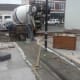 Pouring the final sections of concrete