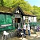 The pavilion from the 1940s is now a busy café.