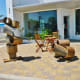 KCAM exterior with Lee Groff sculptures – a diptych called “Love #9”