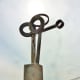 Closeup photo of “That’s Right” sculpture by Lee Groff