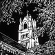 Original limited-edition linocut I created of St. Patrick Church in Galveston, Texas