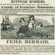 An advert for P.T. Barnum's "Feejee Mermaid" in 1842 or thereabout.