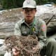 Patrol team with wire snares collected in saola habitat, central Laos (Nakai-Nam Theun National Protected Area), 2009. © William Robichaud