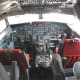 Inside of a Boeing 707-120 cockpit.