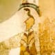 The aforementioned lady striding towards the papyrus thicket. I can't tell if an Egyptian merchant lived in this house or, possibly, a Minoan merchant who had visited and/or liked Egyptian art.