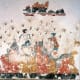 Possibly a puberty ritual, Minoan maidens gather saffron blossoms from a schematic landscape.