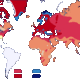 The global distribution of Blood Type A: the highest density is in Central and Eastern Europe.